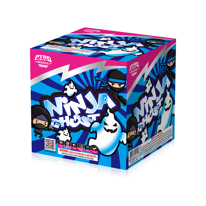 Ninja Ghost 25 disparos Surtido de pastel MC114