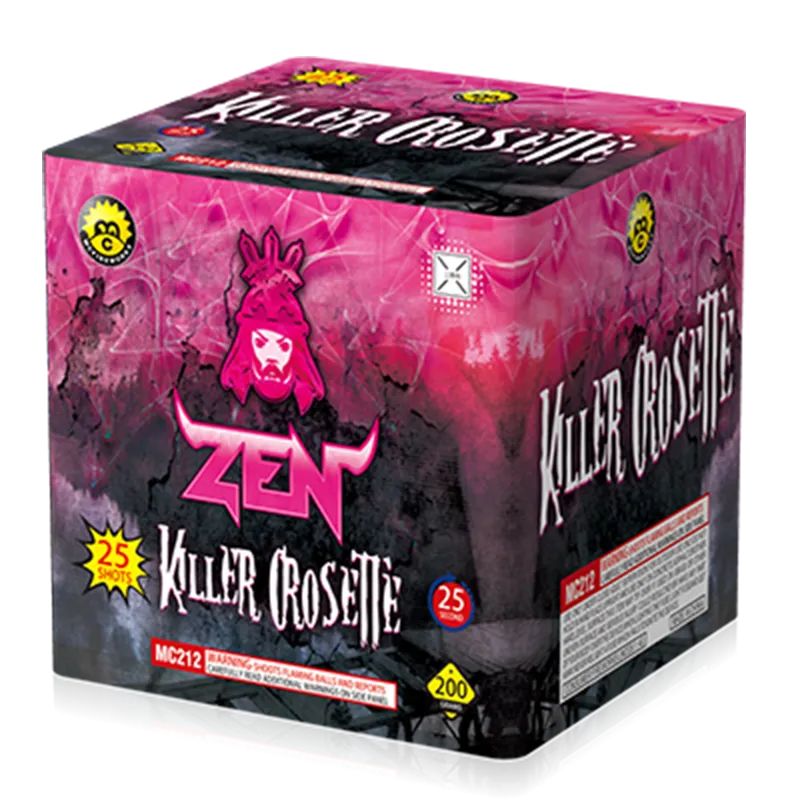 Killer Crossette 25 disparos 200 g de pastel MC212